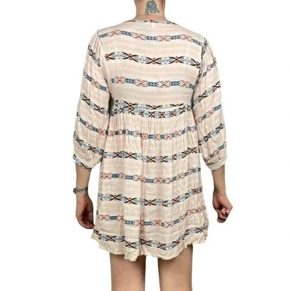 HAYDEN Pink Bohemian Tribal Shift Dress Small - Picture 2 of 14